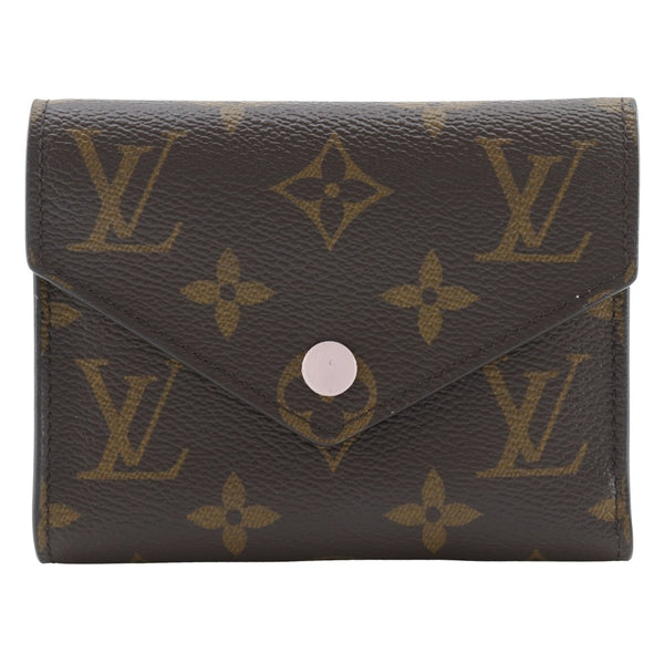 [Louis Vuitton]LOUIS VUITTON
 Portefeiulle・ Victorine bi -billet 
 M62360 Monogram Canvas Rose Ballerine Tea/Pink Snap Button Portefeiulle Victorine Damas un rango