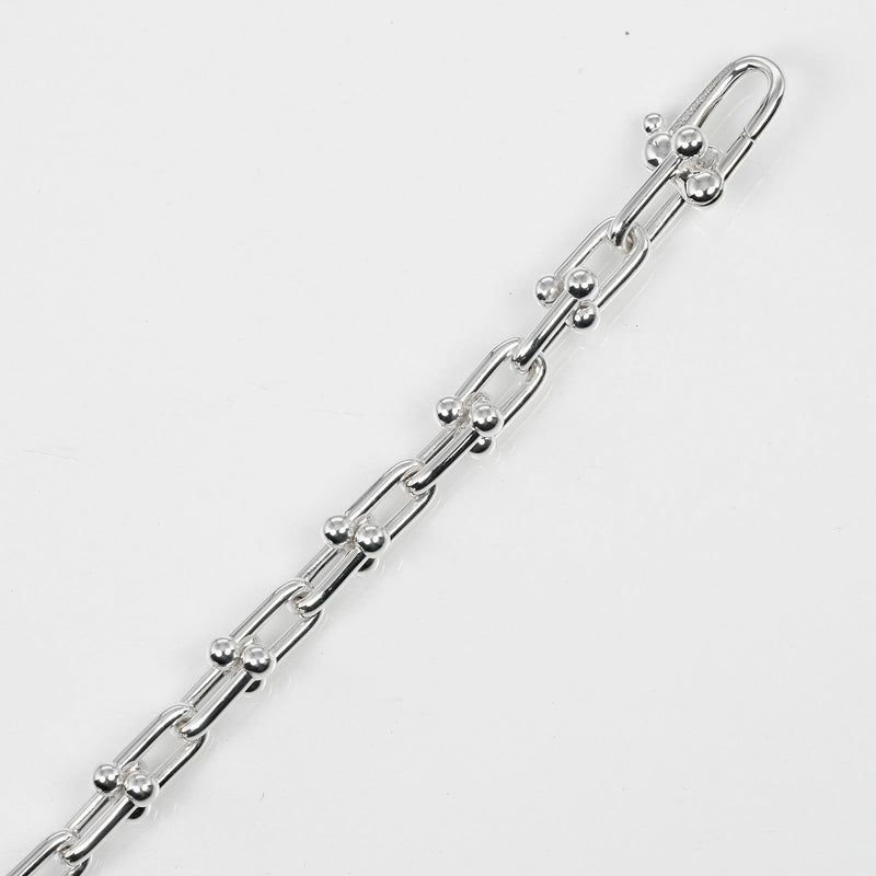 【TIFFANY&Co.】ティファニー
 ハードウェア スモールリンク  ブレスレット
 腕周り15.5cm シルバー925 約16.0g hardware small link レディースAランク