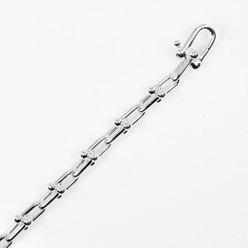 【TIFFANY&Co.】ティファニー
 ハードウェア スモールリンク ブレスレット
 腕周り15cm シルバー925 約16.5g hardware small link レディースAランク