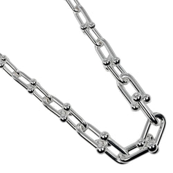 【TIFFANY&Co.】ティファニー
 ハードウェア グラジュエイテッドリンク ネックレス
 シルバー925 約107.3g Hardware Graduated Link レディースAランク