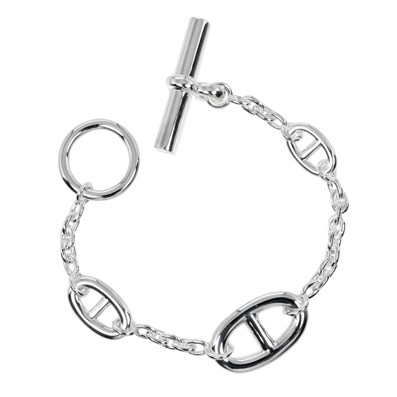 [헤르메스] 헤르메스 Chaine d’Ancre 팔란돌 sh Bracelet 팔 주위에 약 14.3cm은 925