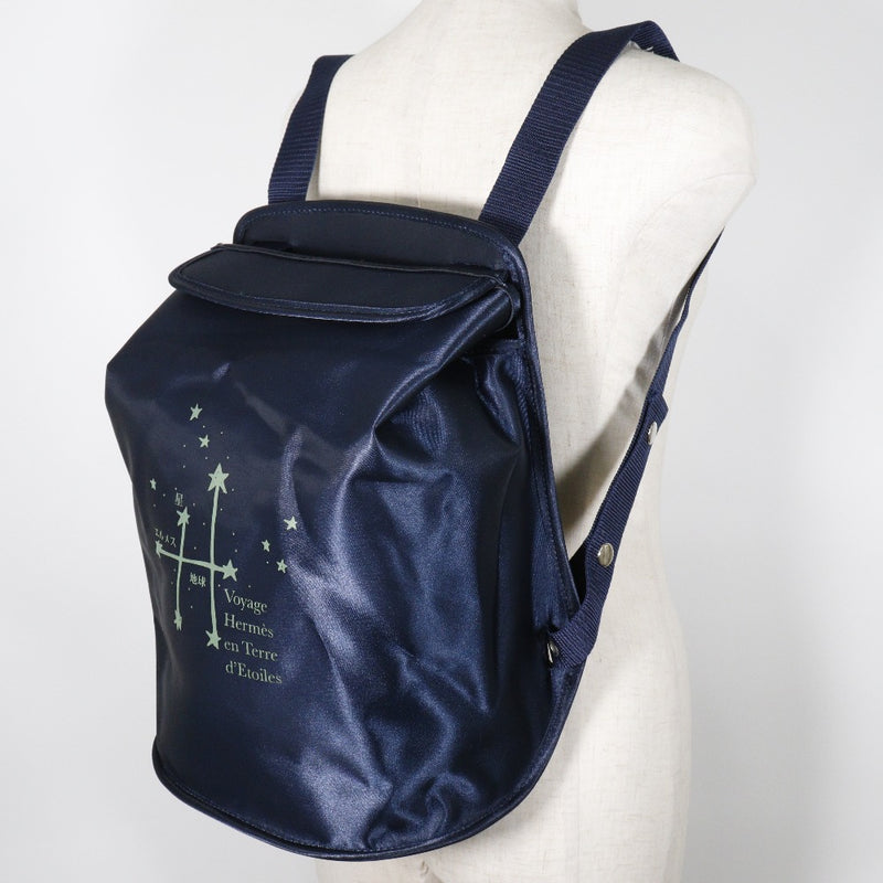 [HERMES] Hermes Sherpa Backpack・ Travel exhibition over the Daypack Star * Novelty Nylon Shoulder A5 Open SHERPA Ladies A-Rank