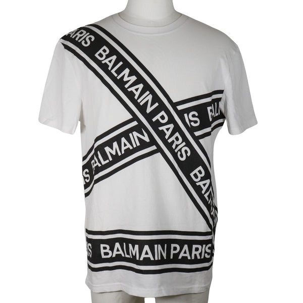 [Balmain] Balman 
 短 - 衬衫T衬衫 
 棉花男子的等级