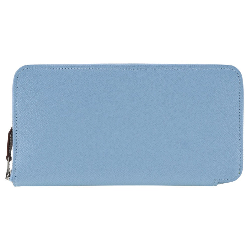 [Hermes] Hermes Azap Long Silk-in Long 지갑 Epsom Celeste Light Blue B 새겨진 Azap 긴 실크에서 여자 A+ Rank