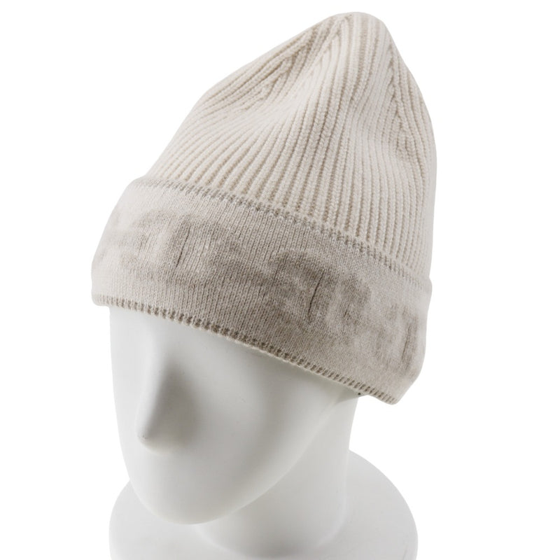 [HERMES] Hermes 
 Cheune Dancle Knit Cap 
 Knit Hat Cashmere White CHAINE D'ANCRE Ladies A+Rank