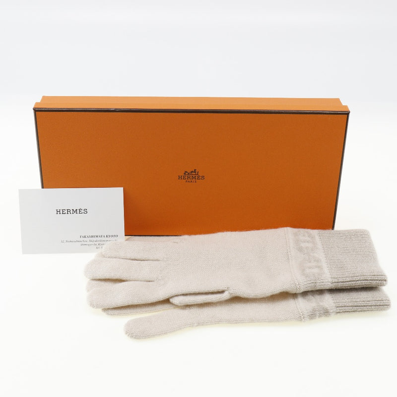 [HERMES] Hermes 
 Heaven gloves 
 Shane Dancle 232006G CSM Cashmere Gray HEAVEN Ladies A+Rank
