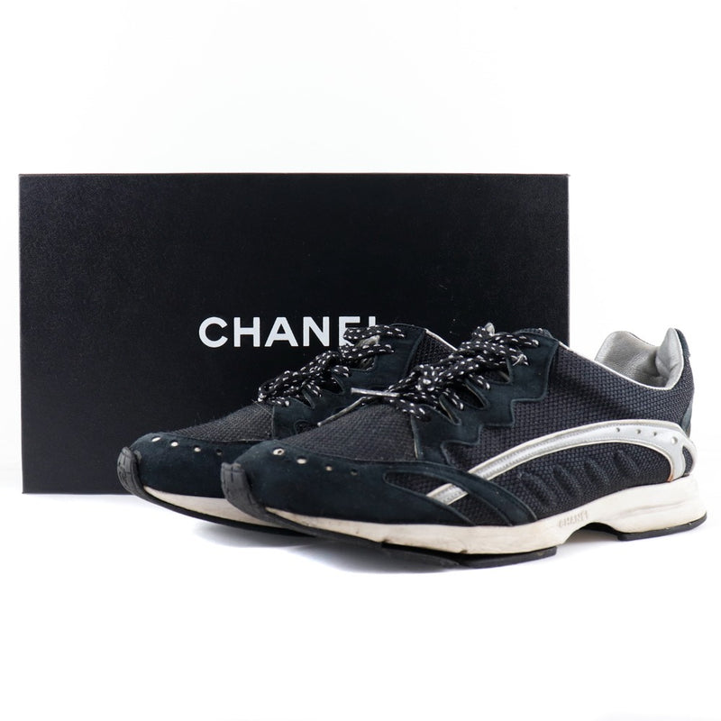 [CHANEL] Chanel 
 Sneakers 
 Sports Line G24019 Y02495 Swede x Polyester Black Ladies