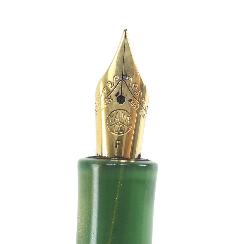 [Kaweco] Caveco 
 ART SPORT Art Sports Fountain Pen 
 Pen tip with K24GP Ink 2018 limited color resin-based marble green yellow art art _A- Rank