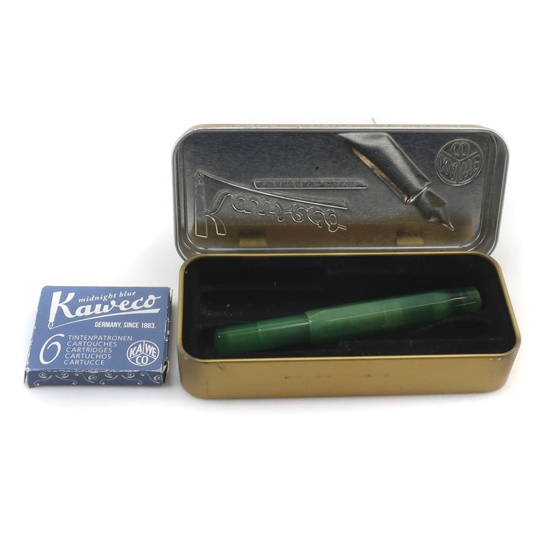 [Kaweco] Caveco 
 ART SPORT Art Sports Fountain Pen 
 Pen tip with K24GP Ink 2018 limited color resin-based marble green yellow art art _A- Rank