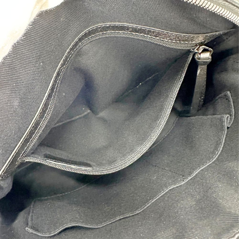 [LOEWE] Loewe 
 Anagram handbag 
 Nylon canvas x leather black handbag A5 zipper anagram ladies A rank