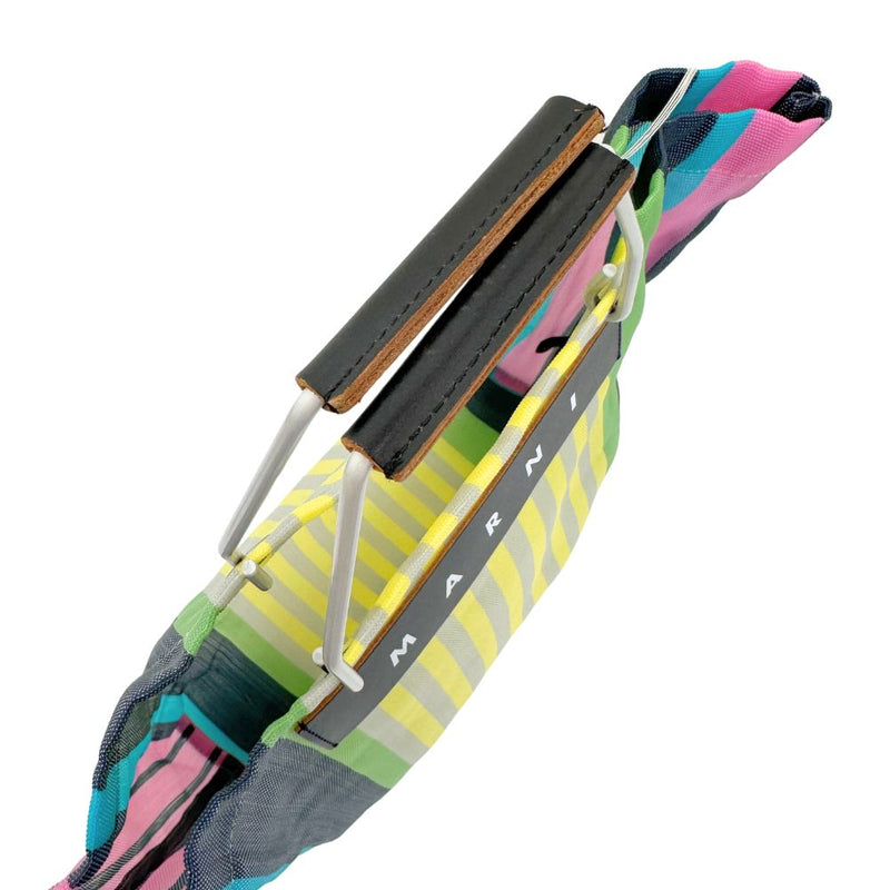 [MARNI] Marni 
 Striped handbag 
 Nylon Multi Handscope A4 Open Stripe Ladies A Rank