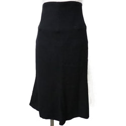 [CHANEL] Chanel 
 Flare skirt skirt 
 High waist Coco Mark P21059V12301 Wool x Silk Black Flare Skirt Ladies A Rank