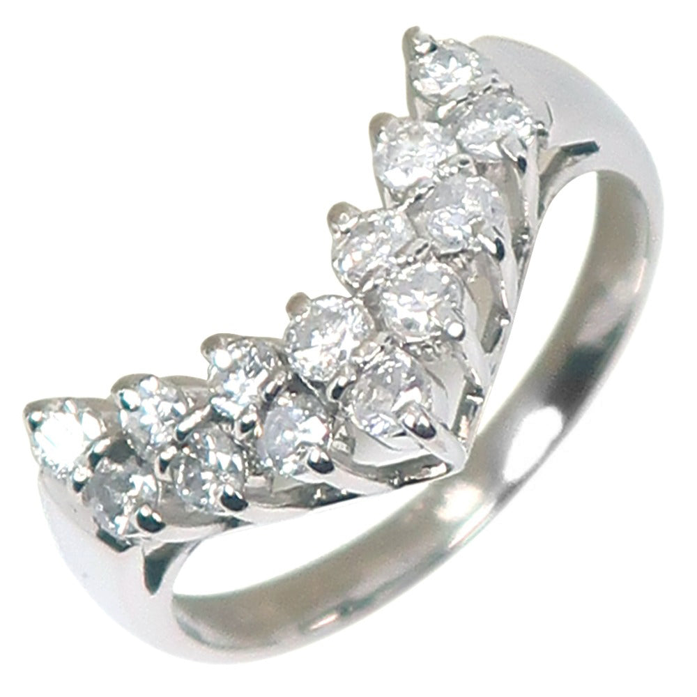 10号 リング・指輪 Pt900プラチナ×ダイヤモンド 約3.4g レディースA-ランク – KYOTO NISHIKINO
