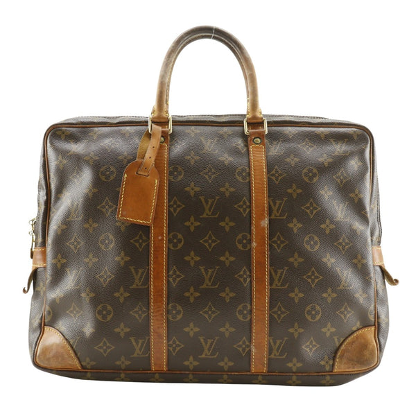 [루이비통]LOUIS VUITTON
 Porto Documain Vowiage 비즈니스 백 
 서류 가방 M53361 모노그램 캔버스 브라운 TH0062 스탬프 핸드백 A4 더블 지퍼 포르토 포먼-보이지 남성 B- 랭크