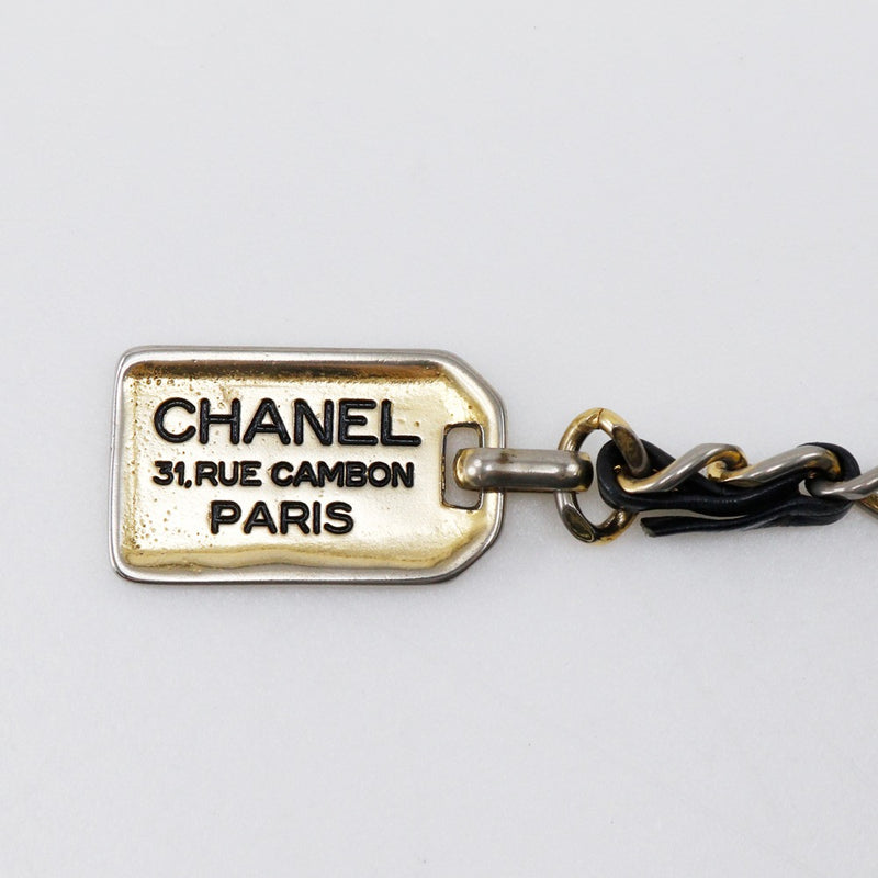 【CHANEL】シャネル
 チェーンショルダー ショルダーバッグ
 マトラッセ ラムスキン 黒 肩掛け A5 ファスナー ChainShoulder レディースB-ランク