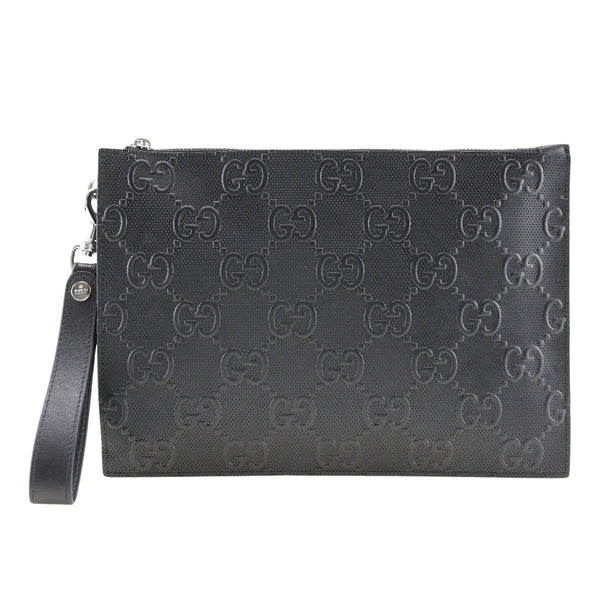 [GUCCI] Gucci 
 GG emboss clutch bag 
 625569 Leather handbag A5 fastener GG EMBOSS Men's A-Rank