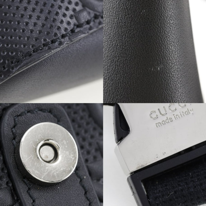 [Gucci] Gucci 
 Bolsa de cintura en relieve GG 
 631339 Botón Snap de cuero GG Rave Men's A Rank