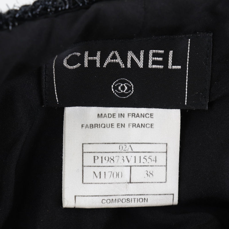 [Chanel] Chanel 
 Falda de falda 
 P19873V11554 TWEED FLAREA NEGRA Falda Damas A-Rank