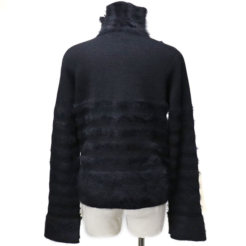 [CHANEL] Chanel 
 Cocomark sweater 
 Turtle neck P19709W03039 Wool x Angola Black COCO Mark Ladies