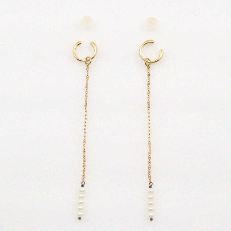 [Ete] Eto Pierce Silver 925 X Pearl 약 1.7G 숙녀 랭크