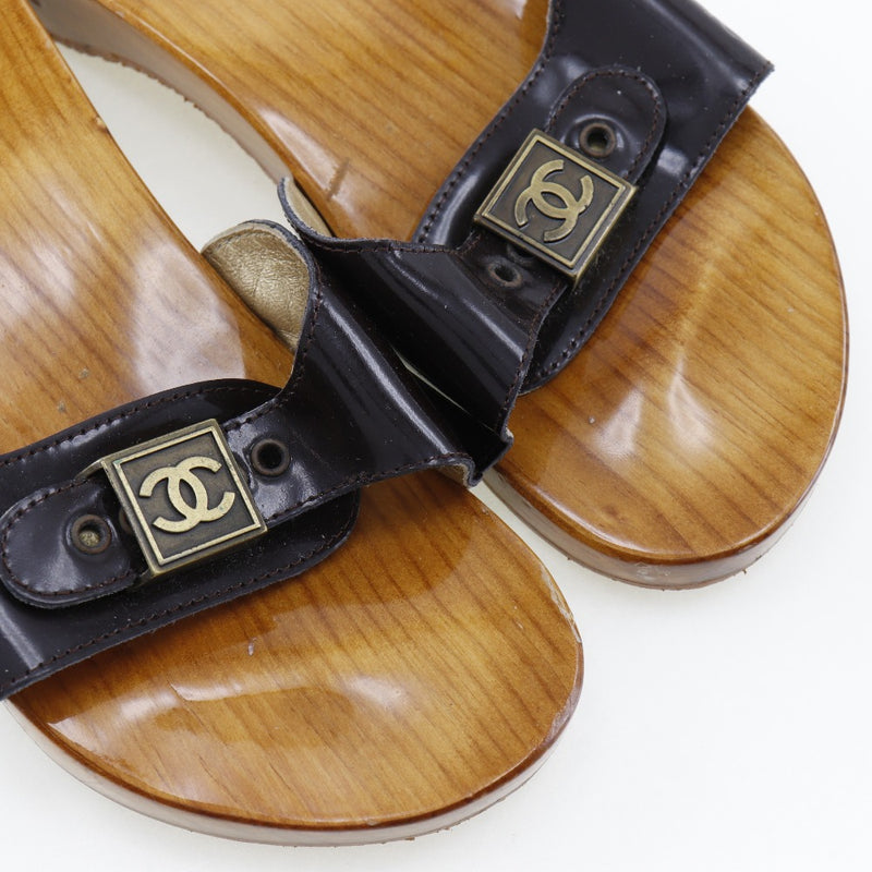 [CHANEL] Chanel 
 Mules 
 Wood x Leather Ladies