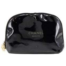 [CHANEL] Chanel 
 Makeup pouch pouch 
 Novelty Enamel Double Fastener Makeup Pouch Ladies B-Rank