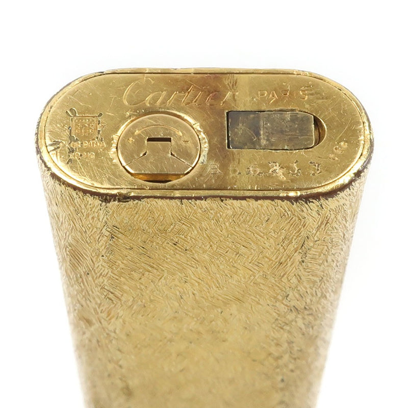 [Cartier] Cartier 
 Escritor de escritor de gasolina 
 Tipo ovalado Gas de oro encendedor _