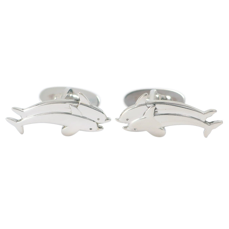 [GEORG JENSEN] Georgen Gensen Dolphin Cuffs Silver 925 Dolphin Men A-Rank