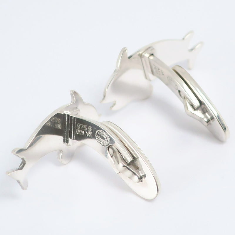 [GEORG JENSEN] Georgen Gensen Dolphin Cuffs Silver 925 Dolphin Men A-Rank