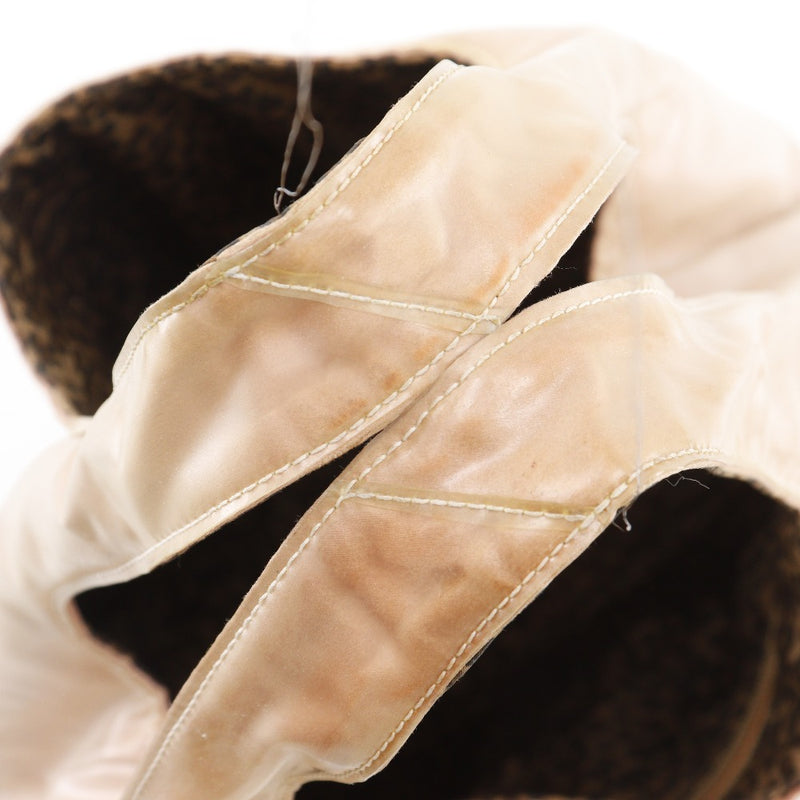 [Bottegaveneta]BOTTEGA VENETA Bolsos reversibles de leopardo leopardo impresión poliuretano x vinilo marrón/bolso rosa A4 Abierta B-Rank de mujer reversible para mujeres reversibles