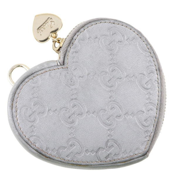 [Gucci] Gucci 
 Caso de moneda de corazón 
 GG Shima 152615 Ladres de sujetador de cuero Damas