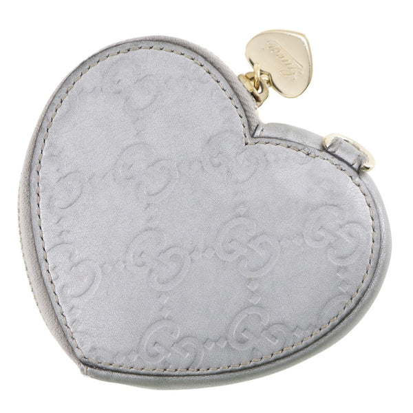 [Gucci] Gucci 
 Caso de moneda de corazón 
 GG Shima 152615 Ladres de sujetador de cuero Damas