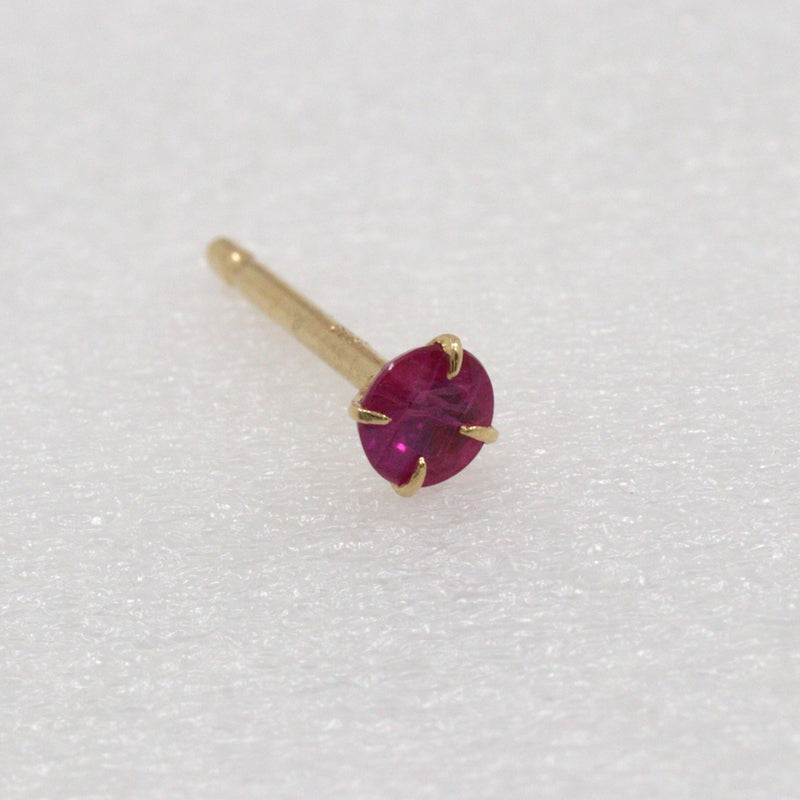 Piercing 18KYellow Gold x Ruby Rose Color Approximately 0.4G Ladies A Rank