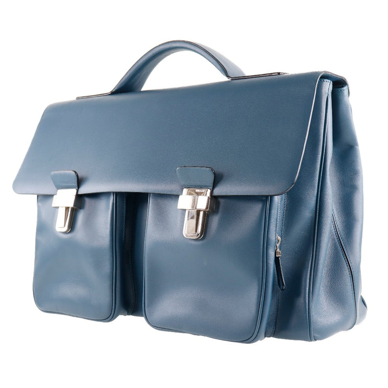 [BALLY] Barry 
 Business bag 
 Leather blue pachinko lock men's