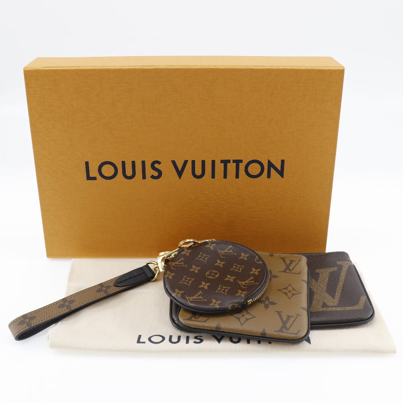 [Louis Vuitton] Louis Vuitton 
 Pochette Trio Pouch 
 Giant Reverse M68756 Monogram Canvas SN5220 engraved POCHETTE TRIO Unisex A Rank