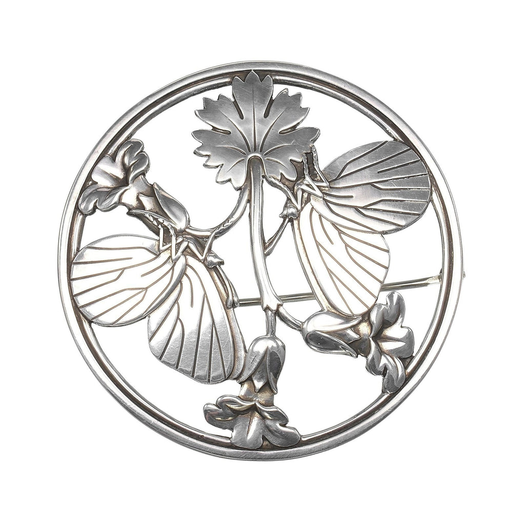 ジョージジェンセン 283 ブローチ 蝶と花 アーノマリノウスキー Georg Jensen】ジョージジェンセン 238 マリノフスキー バタフライ