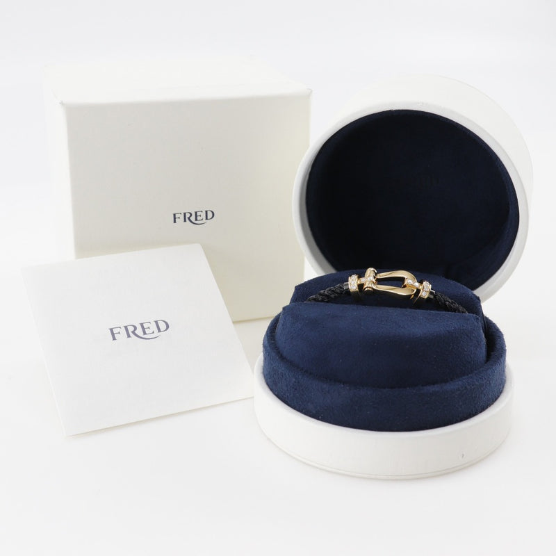 [Fred] Fred 
 Force 10 Half Diamond Bracelet 
 LM 0b0028-000 K18 Yellow Gold x Diamond x Stainless Steel About 10.7g Force 10 Half Diamond Ladies A+Rank