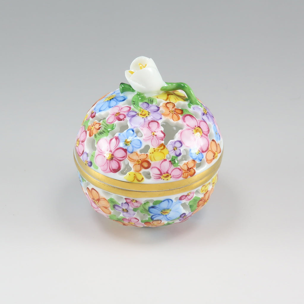 Herend - 【HEREND】ヘレンド 透かしボンボン入れ 6219/C _ 置物 オブジェ HEREND】ヘレンド 透かしボンボン入れ 置物 オブジェ 6219/C