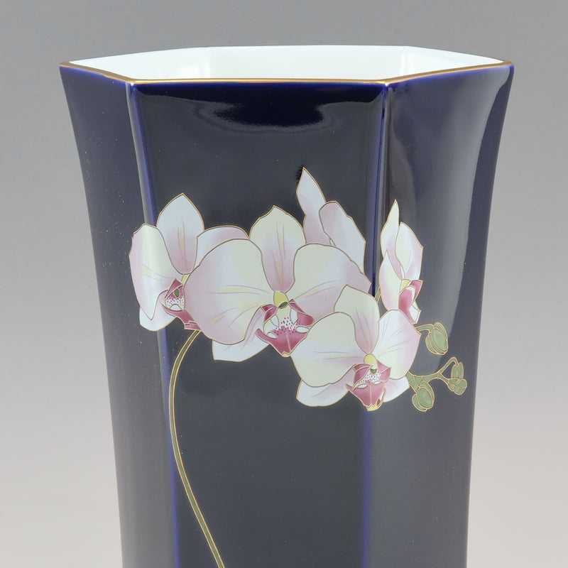 【KORANSYA】香蘭社
 胡蝶蘭 H23.5cm 花瓶
 Phalaenopsis H9.3" _A+ランク