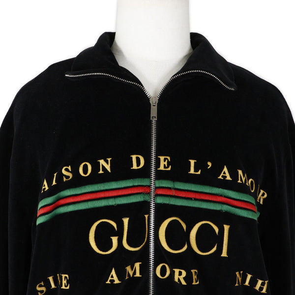 [Gucci] Gucci 
 logoenbroidary Blouson 
 Velor徽标刺绣男士