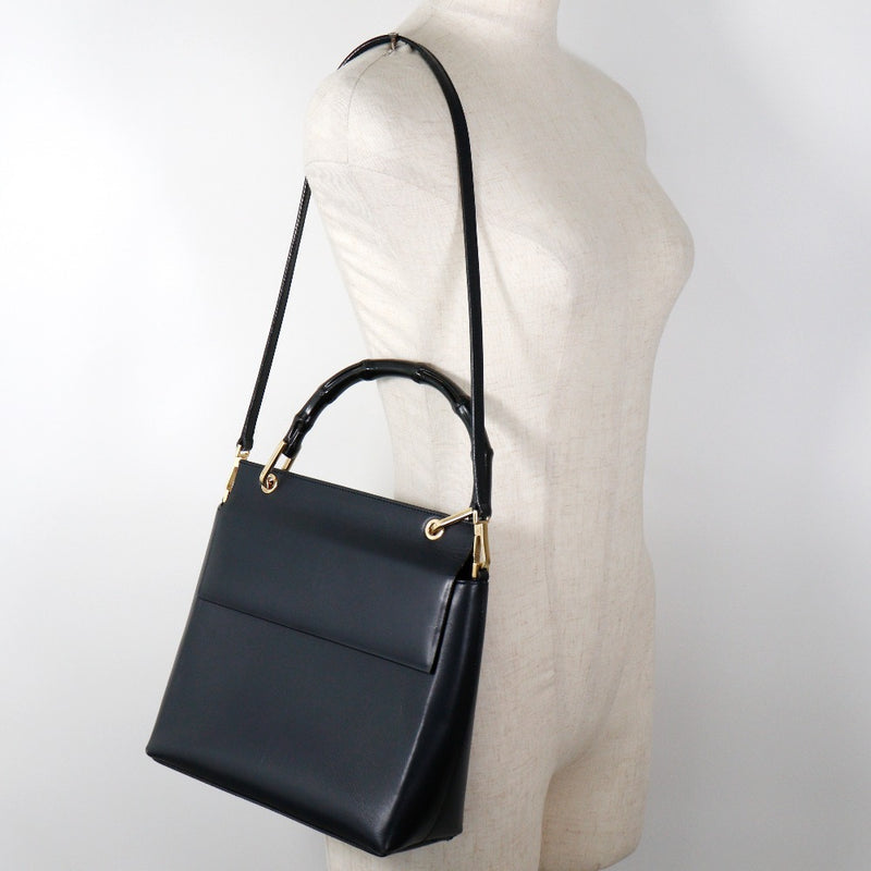 [GUCCI] Gucci 
 Shoulder bag 
 001.1887 Calf x Bamboo shoulder handbag 2way magnet type ladies