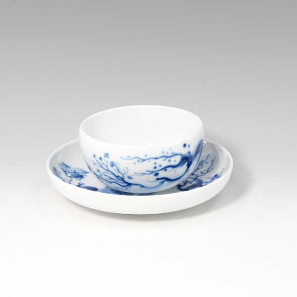 [Meissen] Meissen 
 블루 난초 식탁 
 Cunch & Tea는 824001/24633 Blue Orchid_A+순위를 만들었습니다