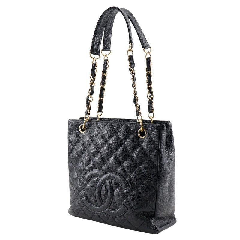 [Chanel] Chanel 
 Bolsa de hombro de la cadena PST 
 Matrasse A20994 Caviar Piel del hombro negro A5 Tipo de la cadena PST Tote Damas A-Rank