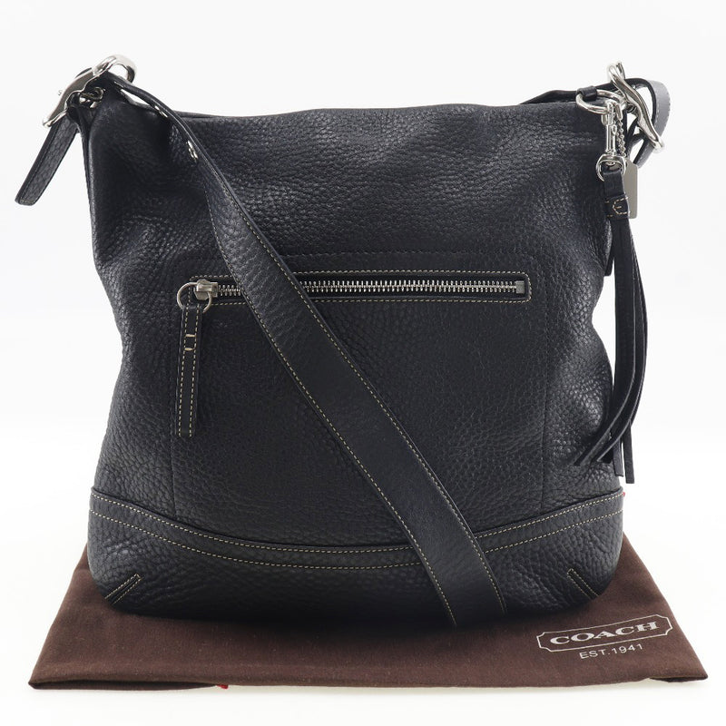 [Coach] Coach 
 Shoulder bag 
 1428 Leather Black Diagonal Shoulder 2WAY A5 Fastener Ladies A Rank