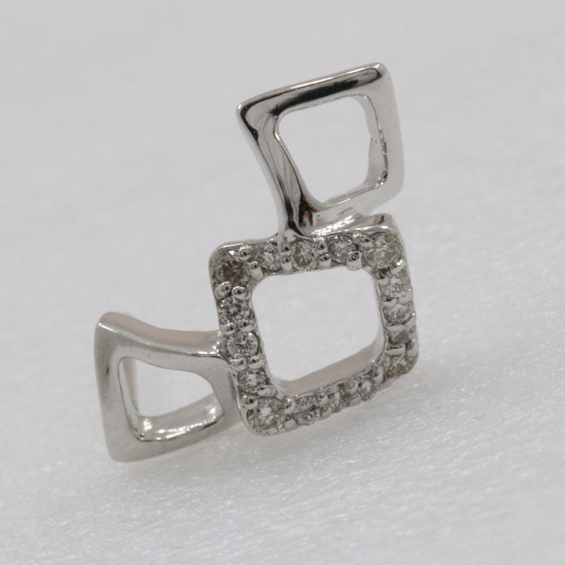 Piercing 18KWhite Gold x Diamond about 2.6g Ladies A Rank