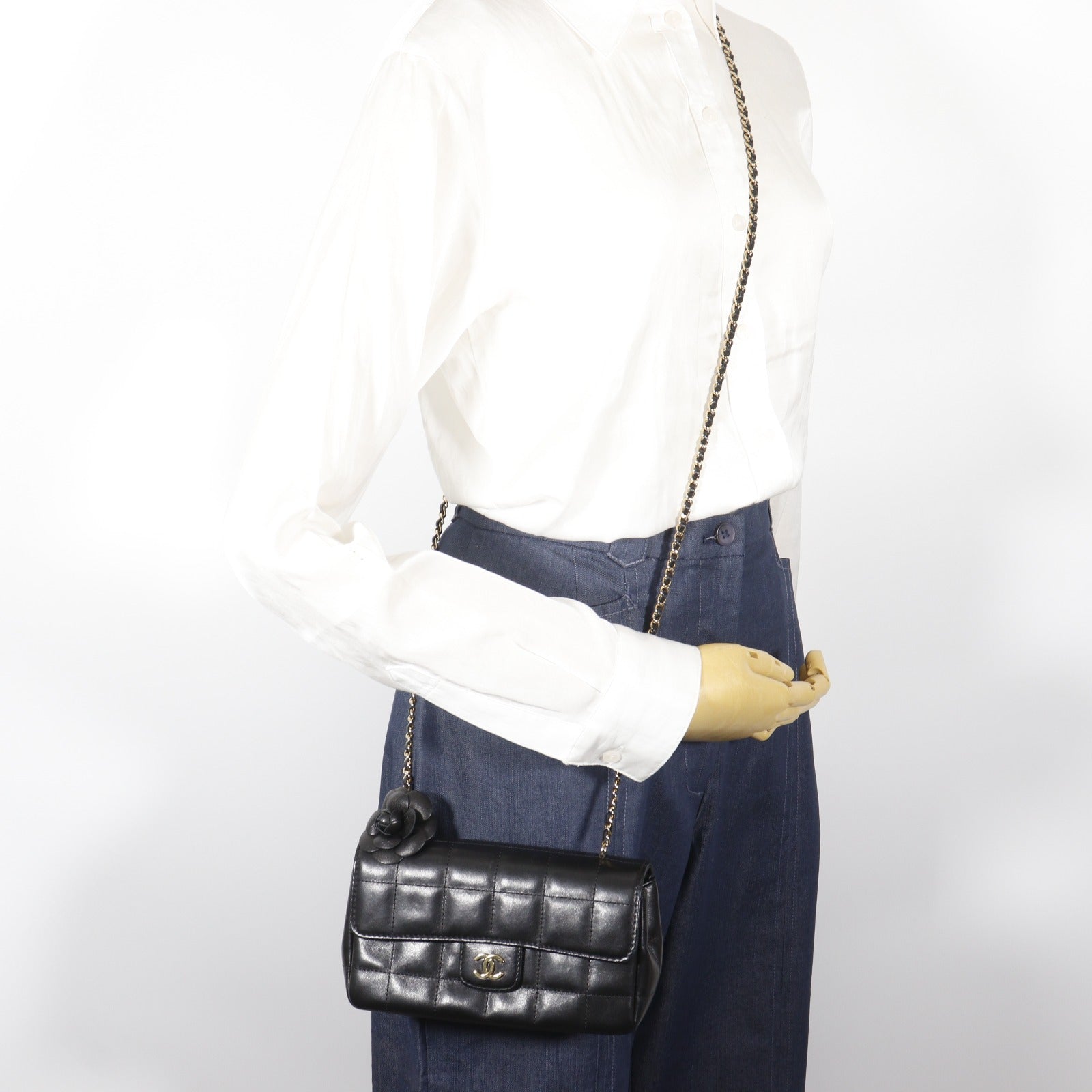 CHANEL] Chanel Chocolate Bar camellia Shoulder Bag – NISHIKINO