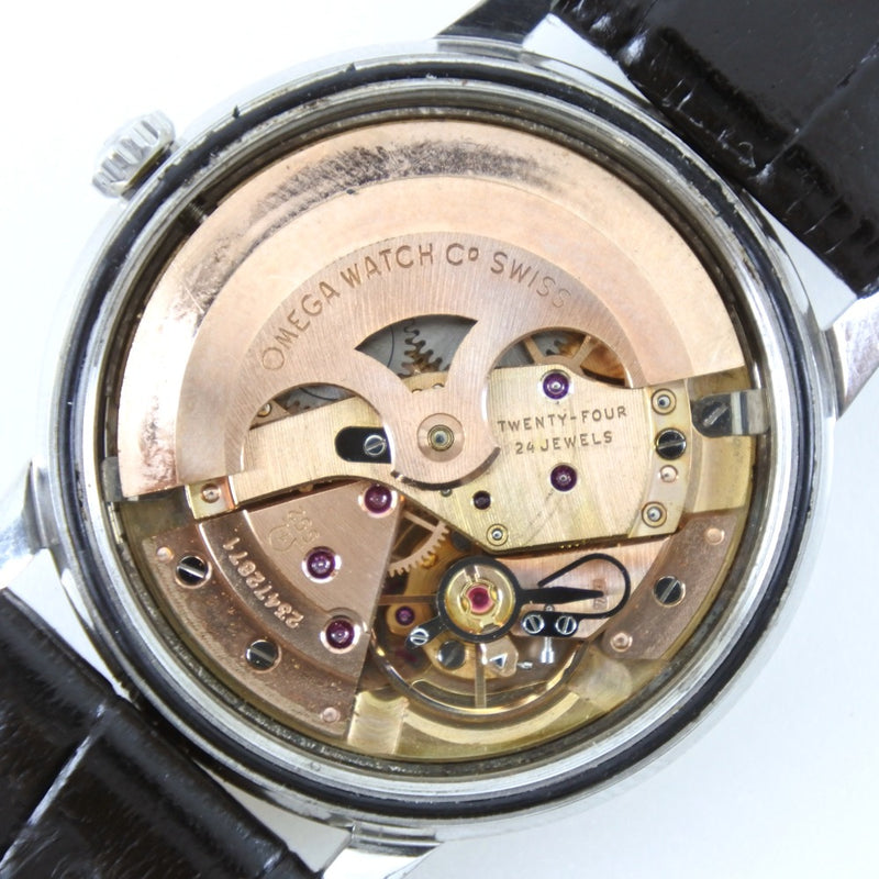 【OMEGA】オメガ
 シーマスター 腕時計
 cal.552 165.002 ステンレススチール×型押しレザー 自動巻き シャンパンゴールド文字盤 Seamaster メンズB-ランク