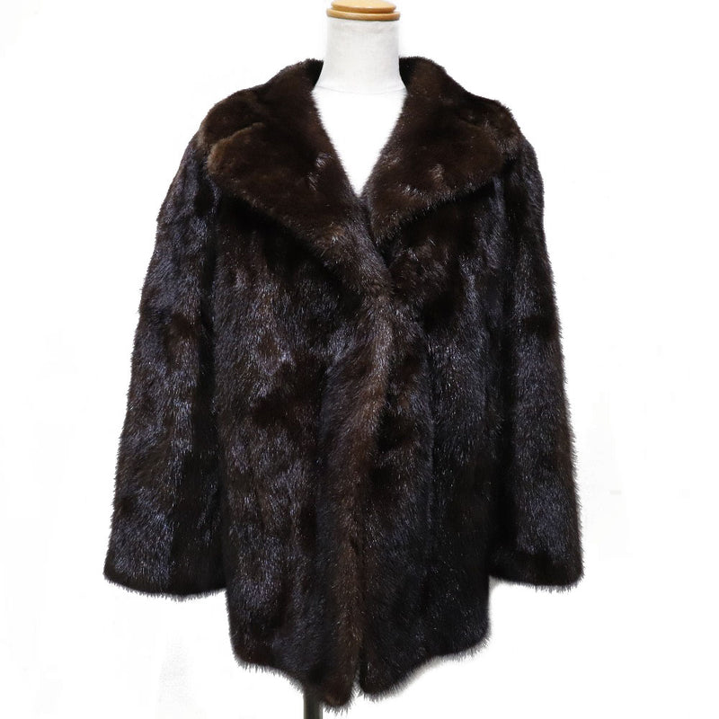 [BLACKGLAMA] Black glama 
 Half coat fur coat 
 Mink tea HALF COAT Ladies A Rank