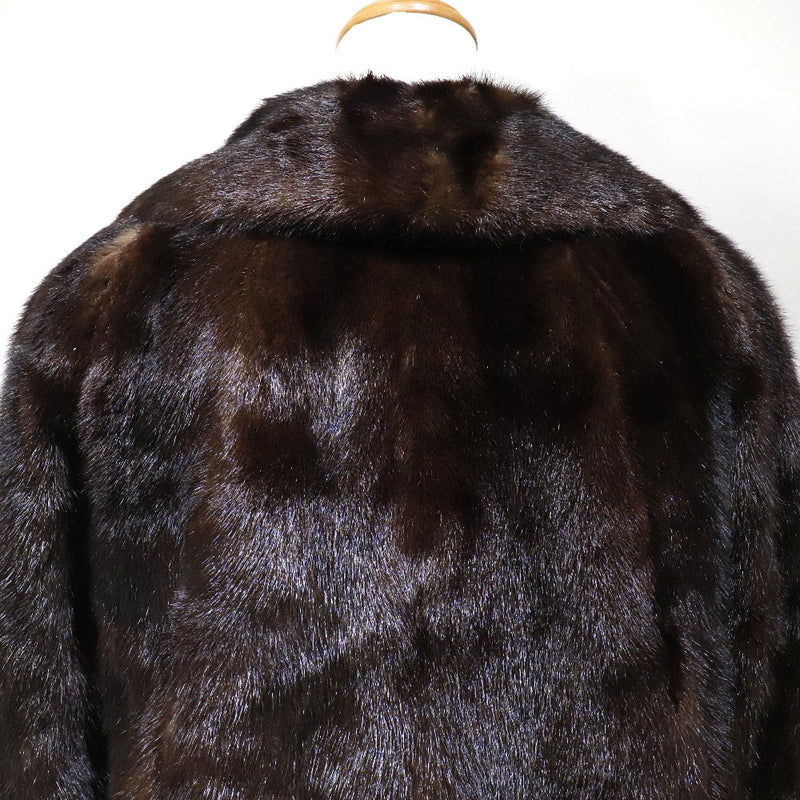 [Blackglama] Glama negro 
 Abrigo de piel de media capa 
 Mink Tea Half Coat Damas un rango