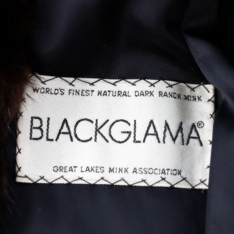 [Blackglama] Glama negro 
 Abrigo de piel de media capa 
 Mink Tea Half Coat Damas un rango